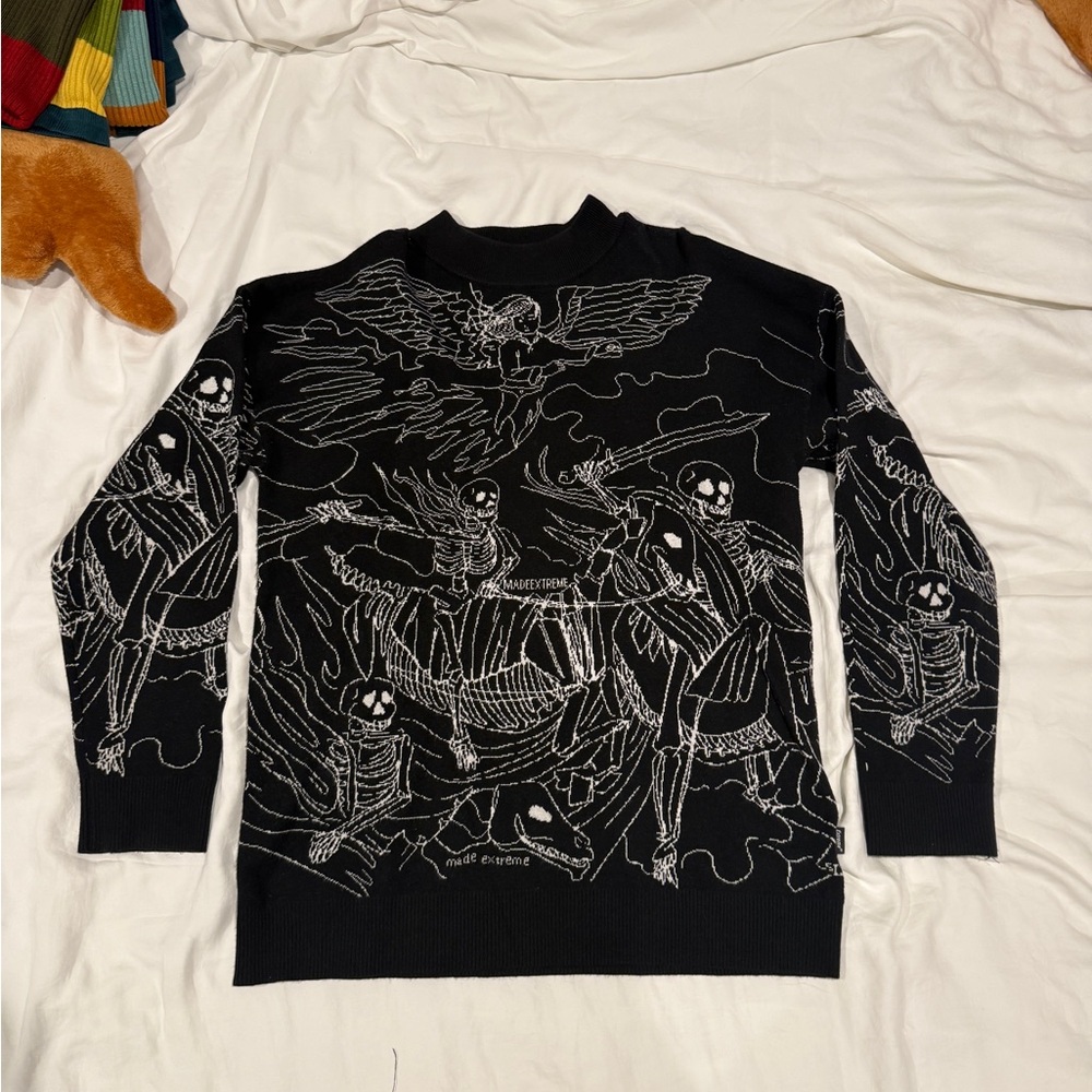 Black Graphic Sweater